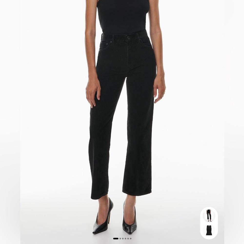 Aritzia Denim Forum THE ARLO HIGH RISE STRAIGHT 28L - Black Size 24